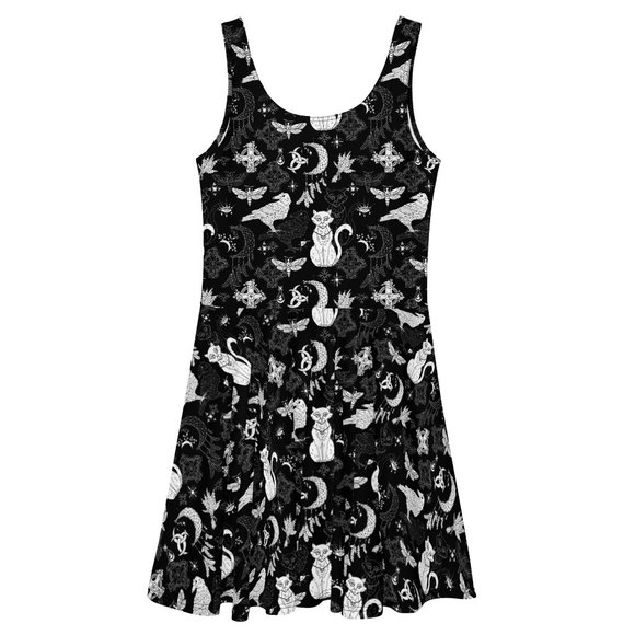 Gothic Mystic Cat Dress - Picture 10 of 10